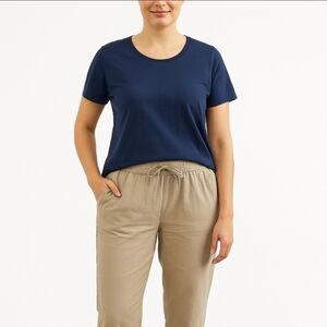 Gap Khaki Drawstring Pants Preppy Summer Travel Casual Pants Size Lg